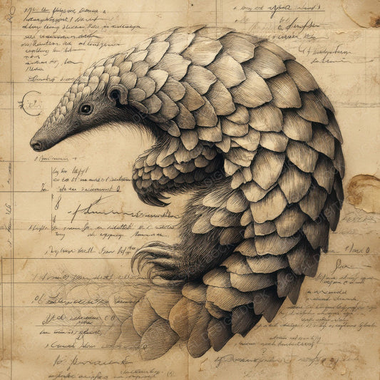 Sketch Pangolin Overhead Sheet Digital Paper Pack (DDD003630)