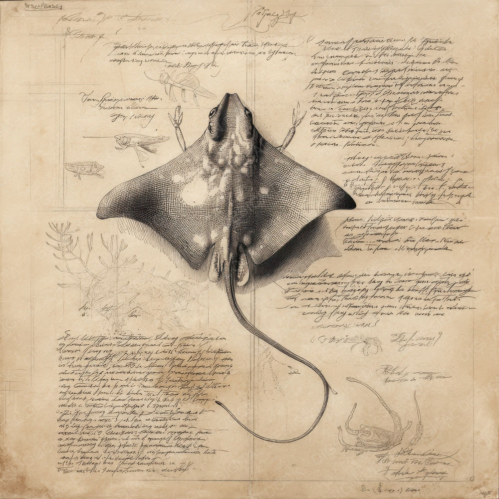 Sketch Stingray Underside Plate Digital Paper Pack (DDD003671)