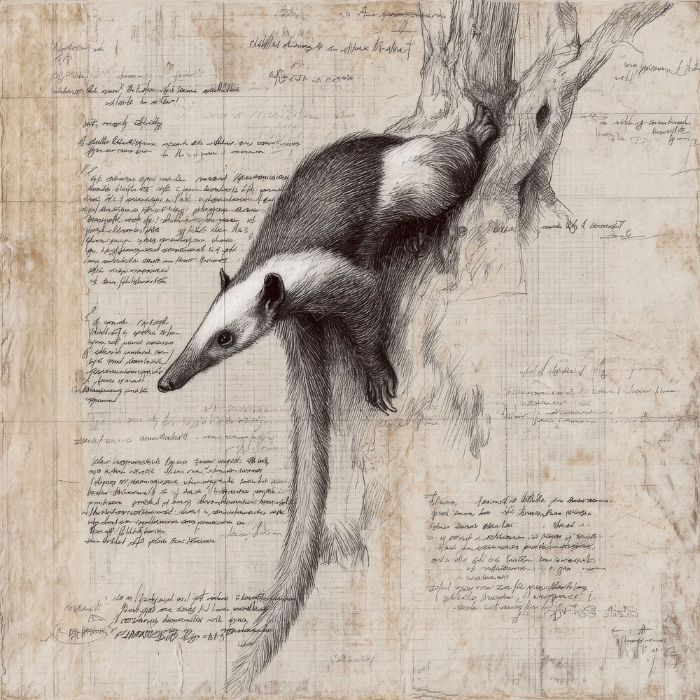 Sketch Tamandua Climbing Plate Digital Paper Pack (DDD003679)