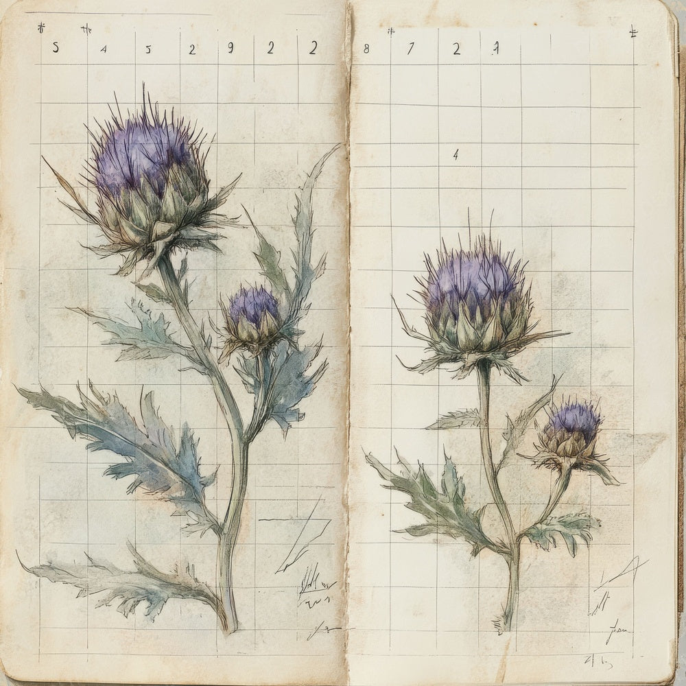 Sketch Thistle Notepad Digital Paper Pack (DDD003684)