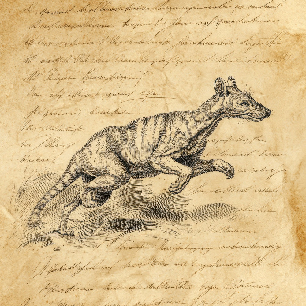 Sketch Thylacine Stride Sheet Digital Paper Pack (DDD003685)