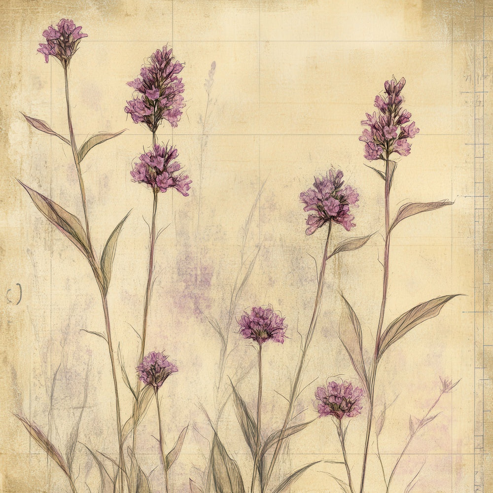 Sketch Verbena Notepad Digital Paper Pack (DDD003694)