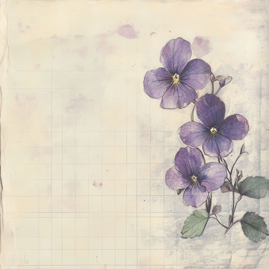 Sketch Violet Notepad Digital Paper Pack (DDD003700)
