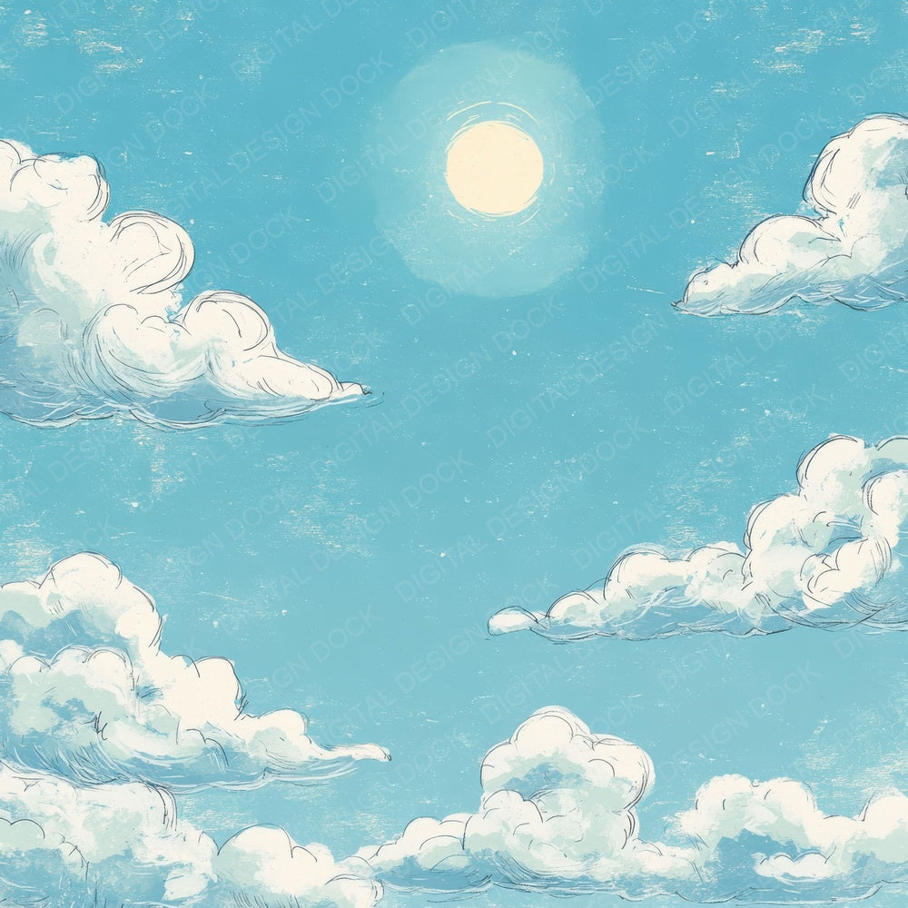 Sketched Sky Light Digital Paper Pack (DDD003711)