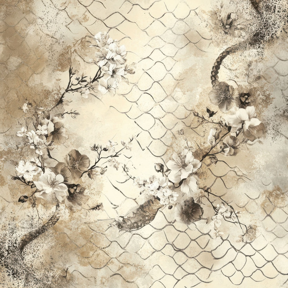 Snake Wildflower Fade Digital Paper Pack (DDD003739)