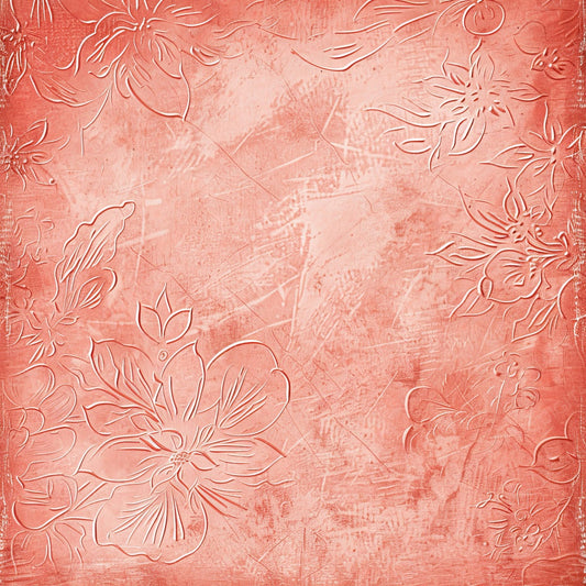 Soft Coral Floral Motifs Digital Paper Pack (DDD003746)