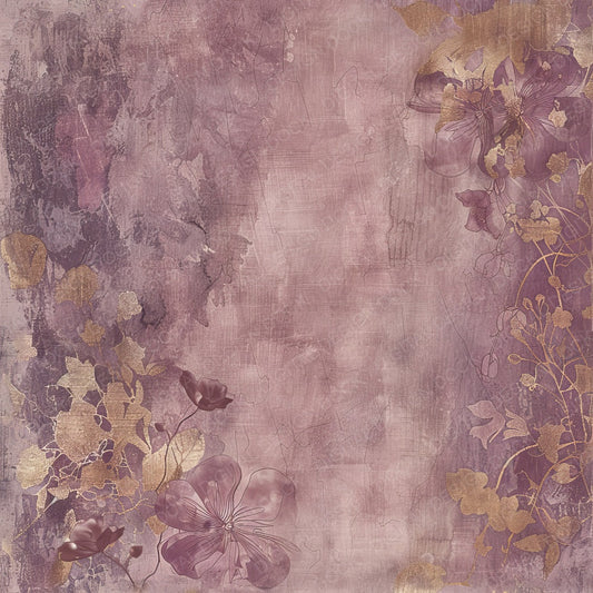 Soft Plum Floral Digital Paper Pack (DDD003761)