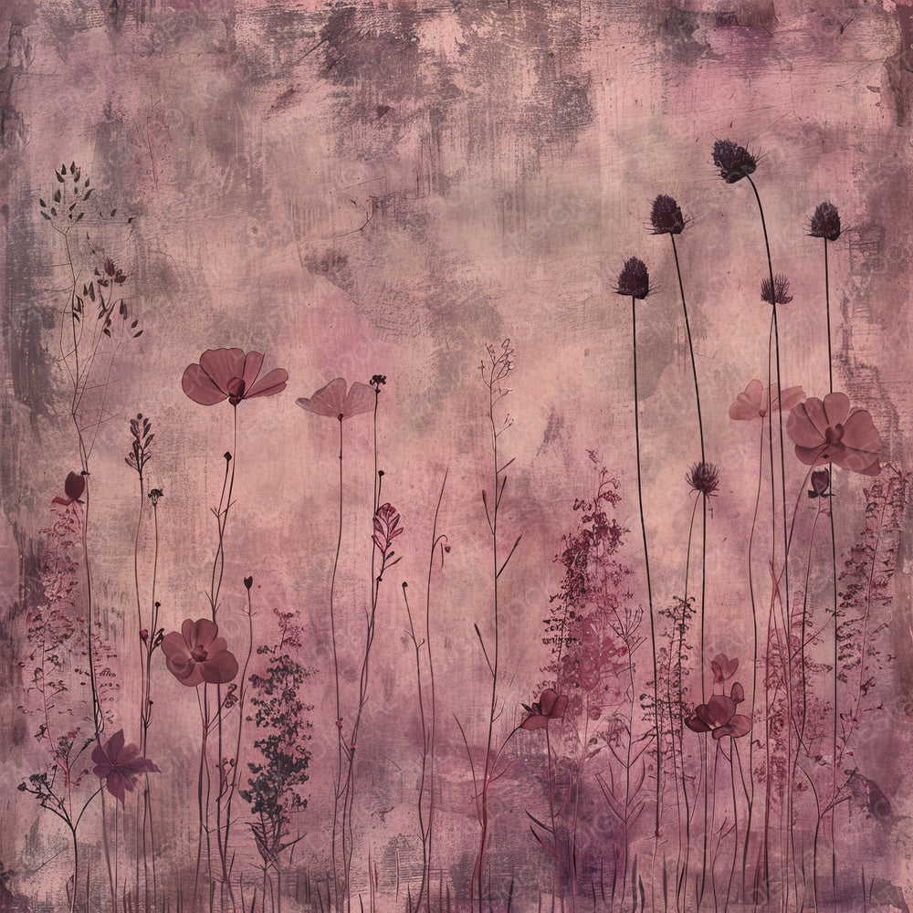 Soft Plum Floral Digital Paper Pack (DDD003761)
