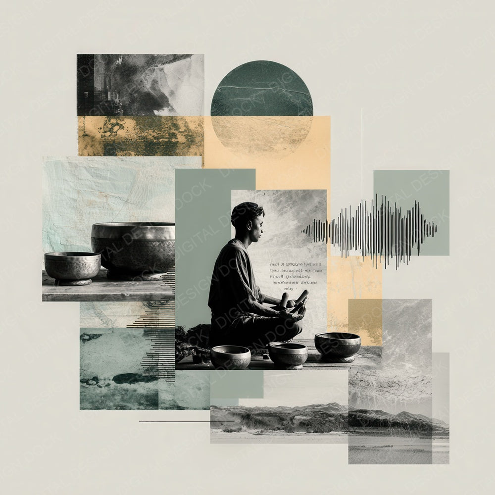 Sound Healing Moodboard Digital Paper Pack (DDD003770)
