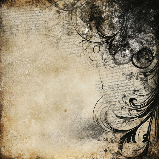 Spilled Ink Calligraphy Background Digital Paper Pack (DDD003785)
