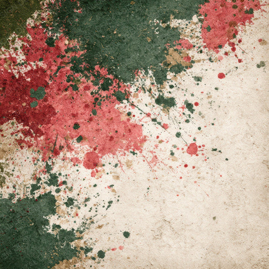 Splatter Crimson Green Digital Paper Pack (DDD003794)