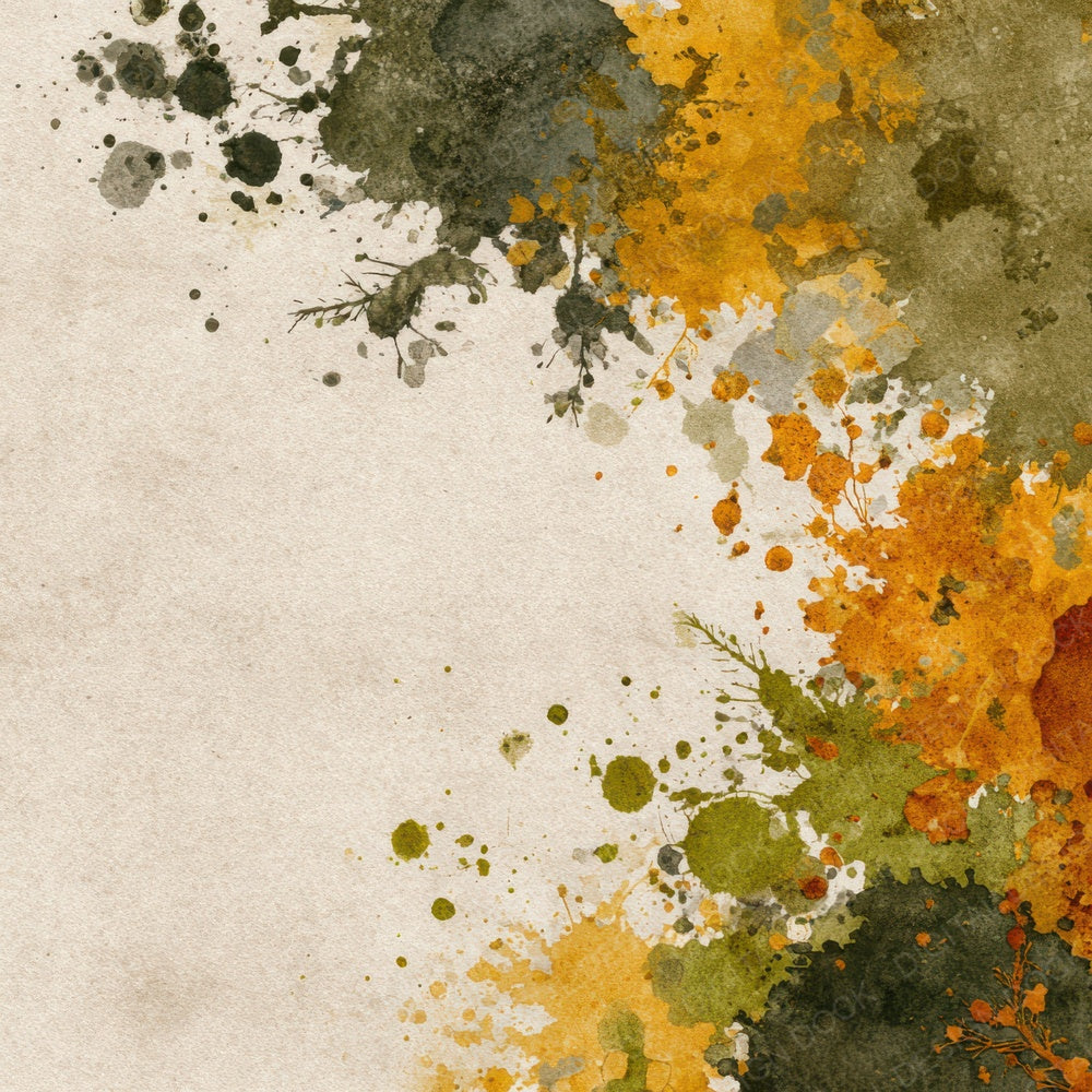 Splatter Olive Ochre Umber Digital Paper Pack (DDD003804)