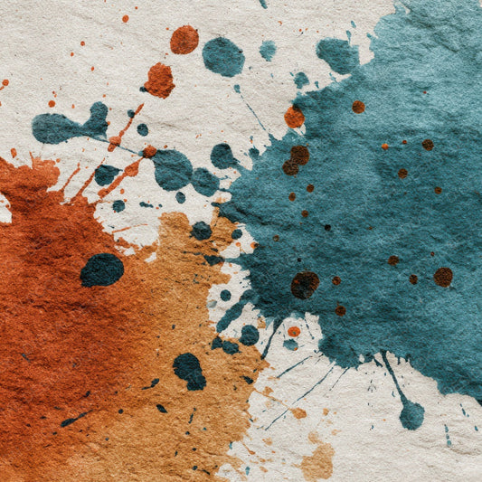 Splatter Turquoise Sienna Digital Paper Pack (DDD003814)