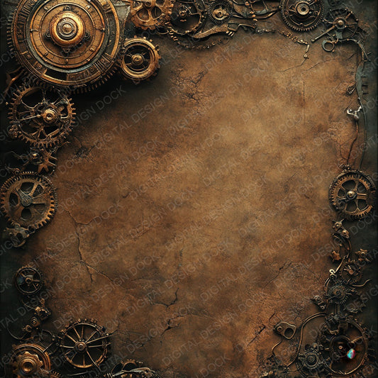 Steampunk Gears Digital Paper Pack (DDD003849)