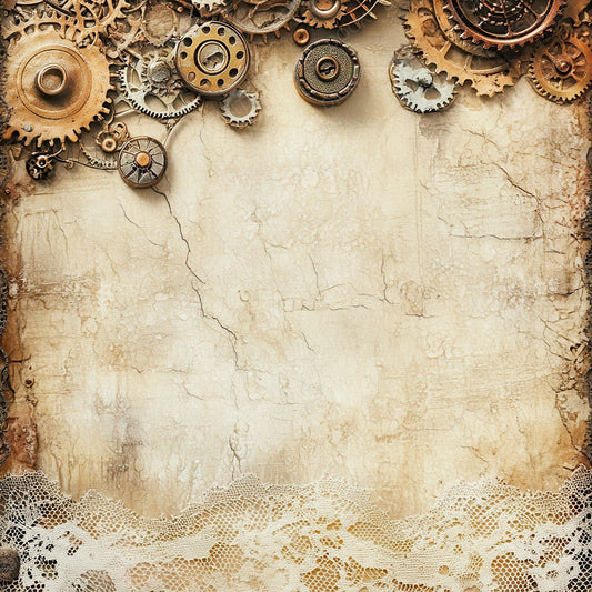 Steampunk Lace Background Digital Paper Pack (DDD003851)