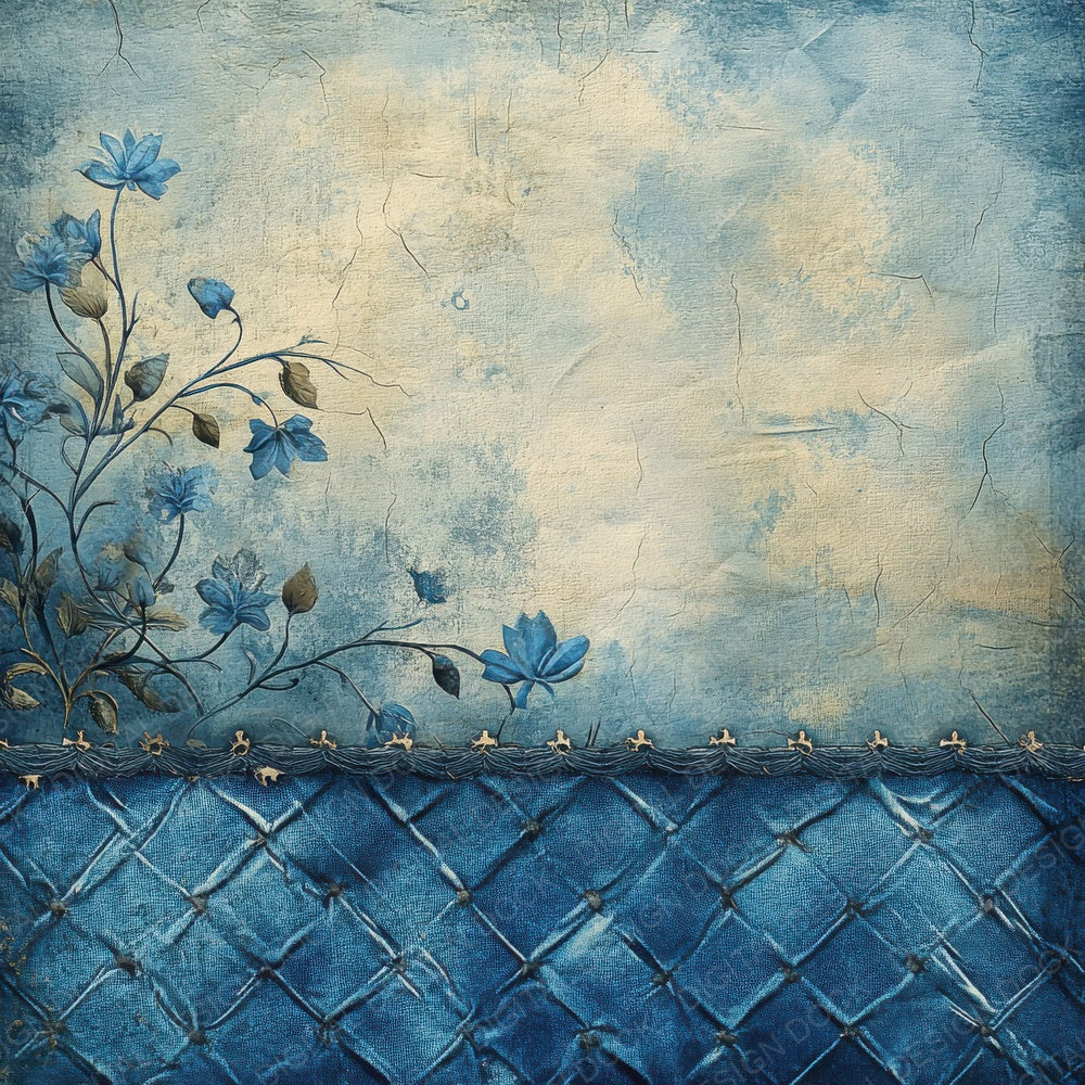 Stitched Denim Fabric Panel Digital Paper Pack (DDD003859)