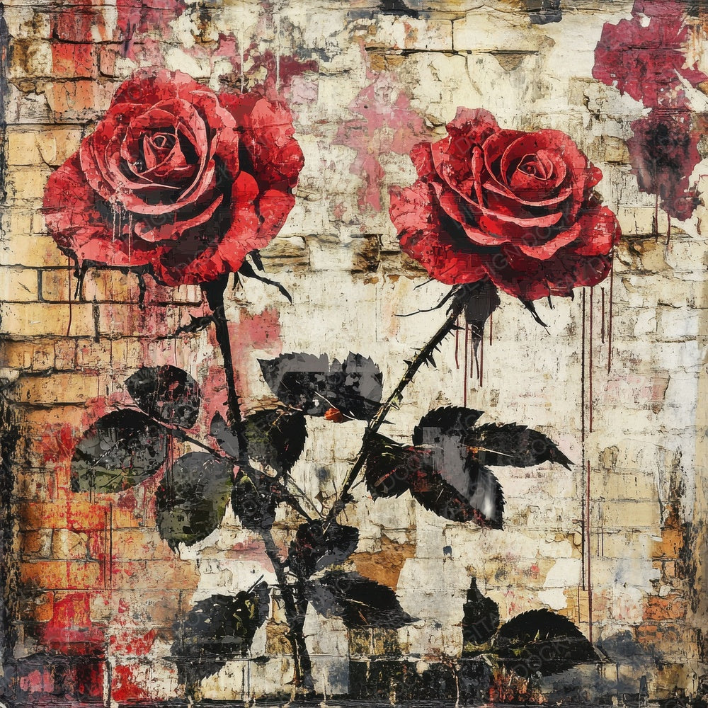 Street Rose Paste Digital Paper Pack (DDD003880)