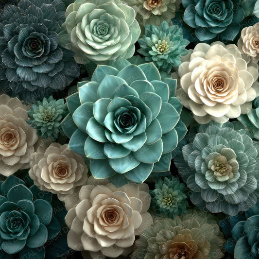 Succulent Overhead Fill Digital Paper Pack (DDD003887)
