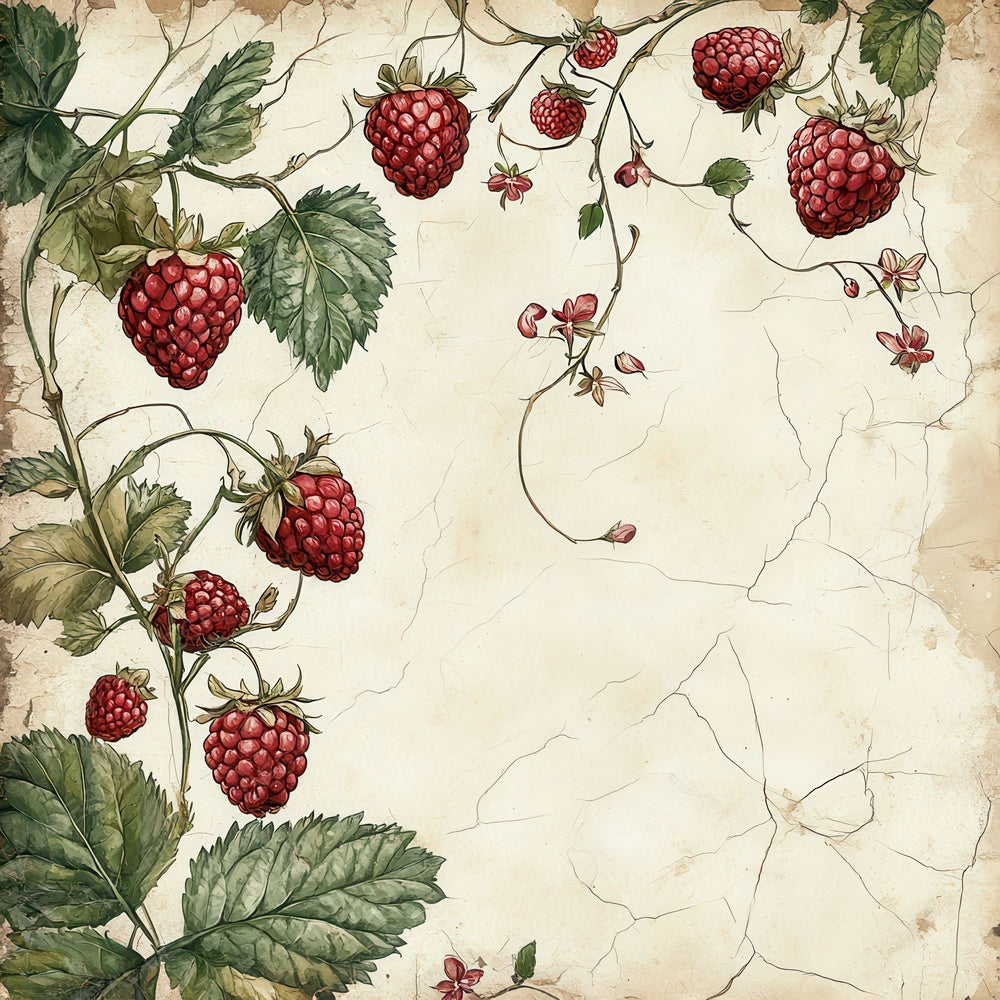 Summer Berry Border Digital Paper Pack (DDD003890)