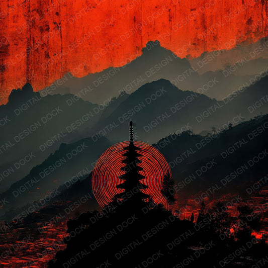Sun Pagoda Mist Digital Paper Pack (DDD003893)