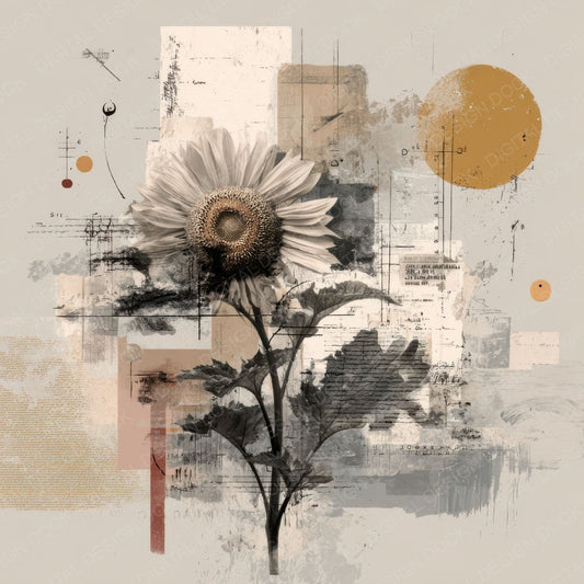 Sunflower Engineered Digital Paper Pack (DDD003898)