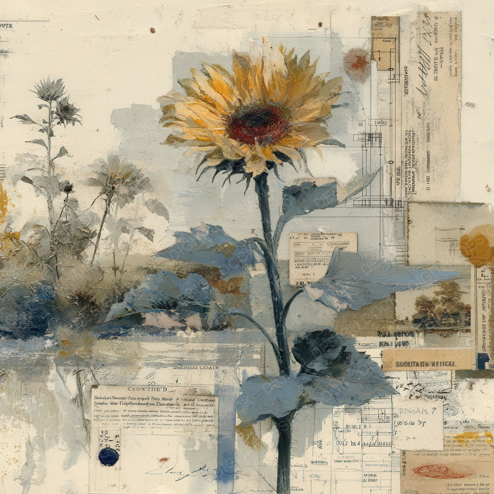 Sunflower Engineered Digital Paper Pack (DDD003898)