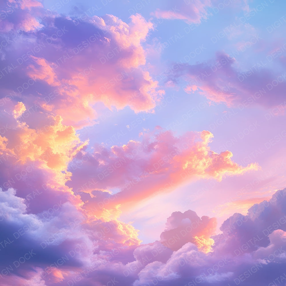Sunset Cloud Gradient Digital Paper Pack (DDD003907)