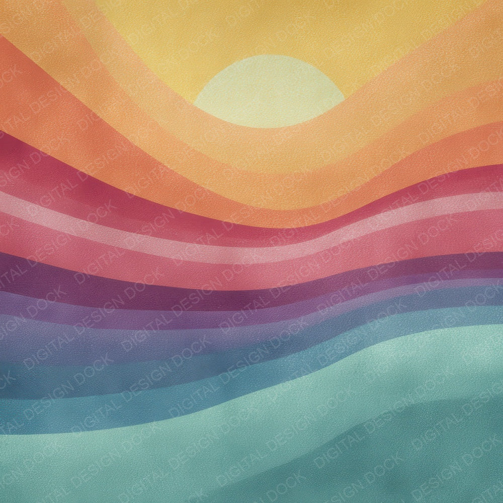Sunset Wave Retro Digital Paper Pack (DDD003912)