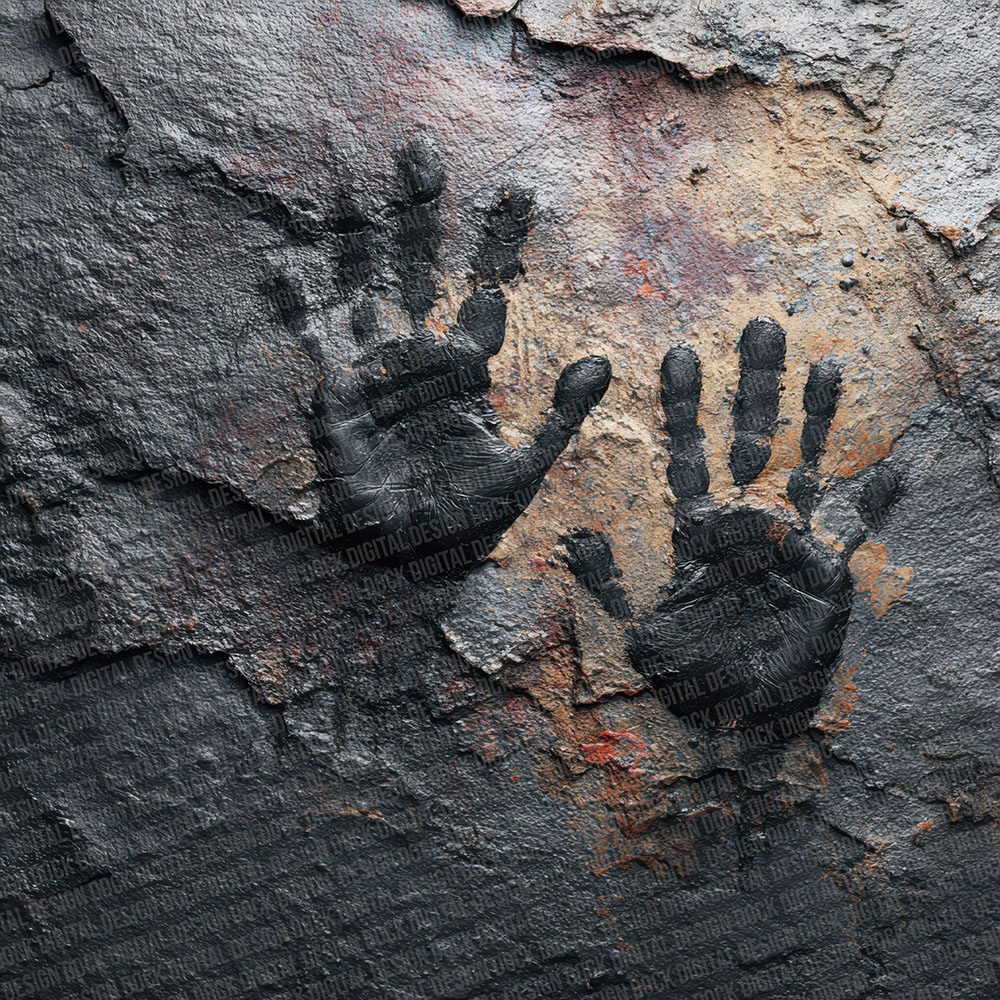 Tar Handprint Grunge Digital Paper Pack (DDD003943)