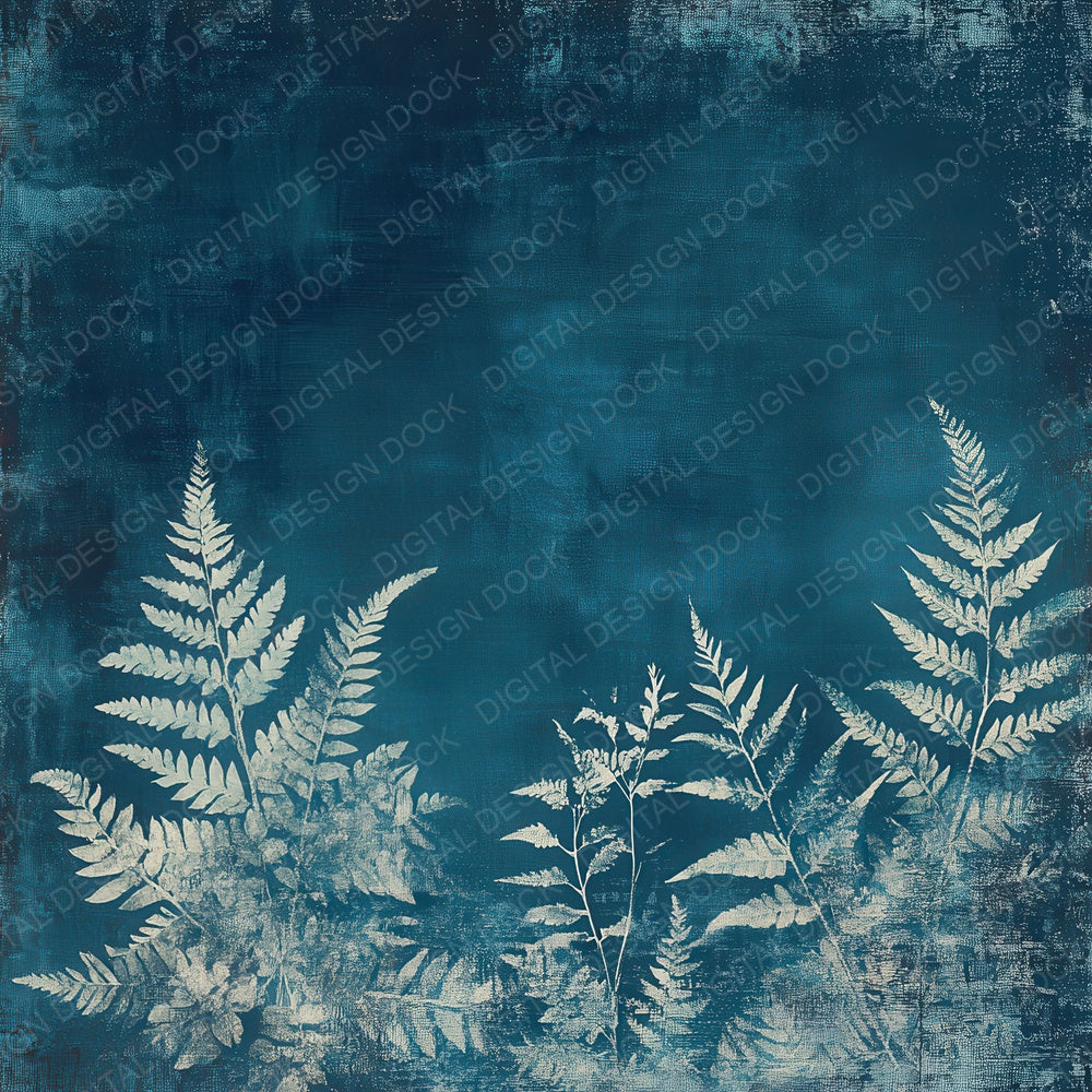 Teal Ghost Leaves Digital Paper Pack (DDD003960)