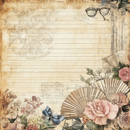 Theater Fan Collage Digital Paper Pack (DDD003996)