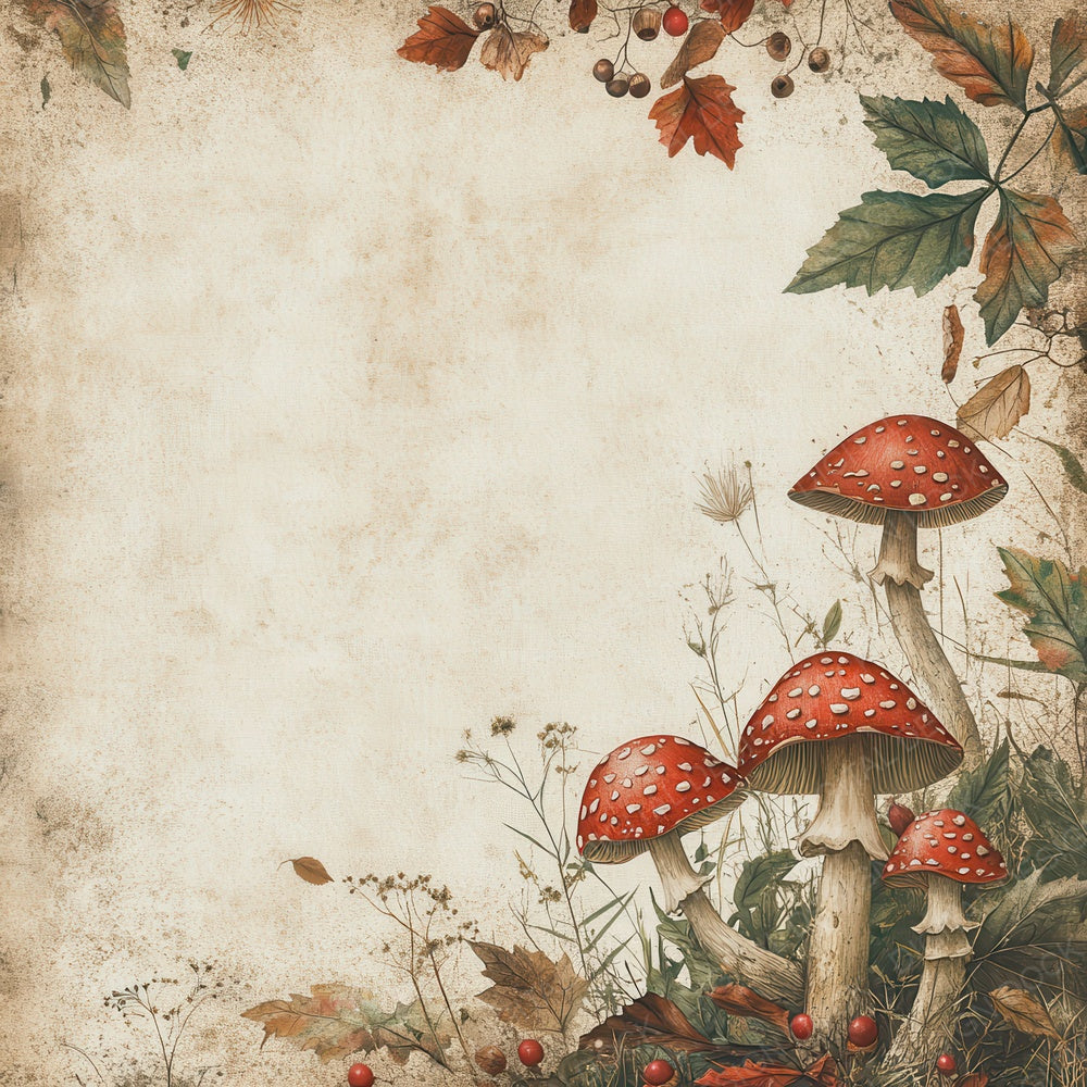 Toadstool Corner Oak Digital Paper Pack (DDD004014)