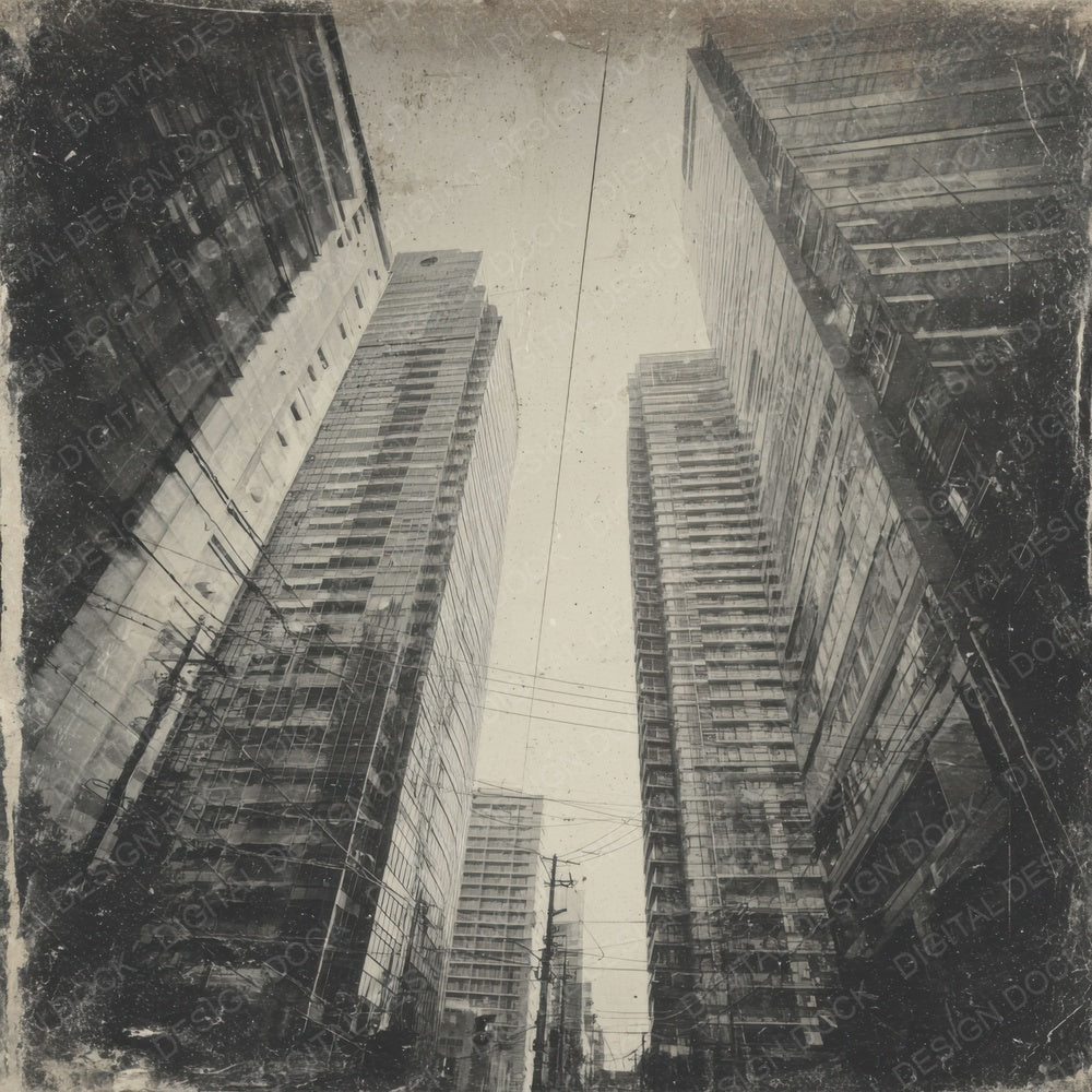 Tokyo Street Damaged Photo Digital Paper Pack (DDD004017)
