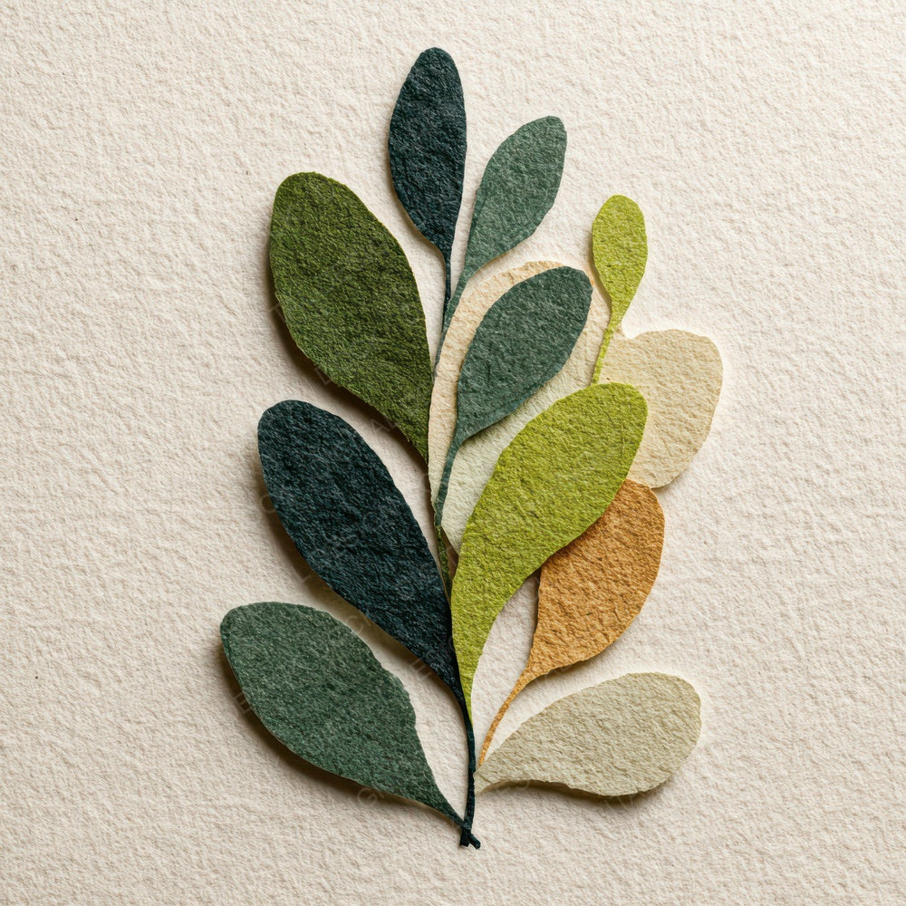 Torn Leaf Minimal Digital Paper Pack (DDD004031)