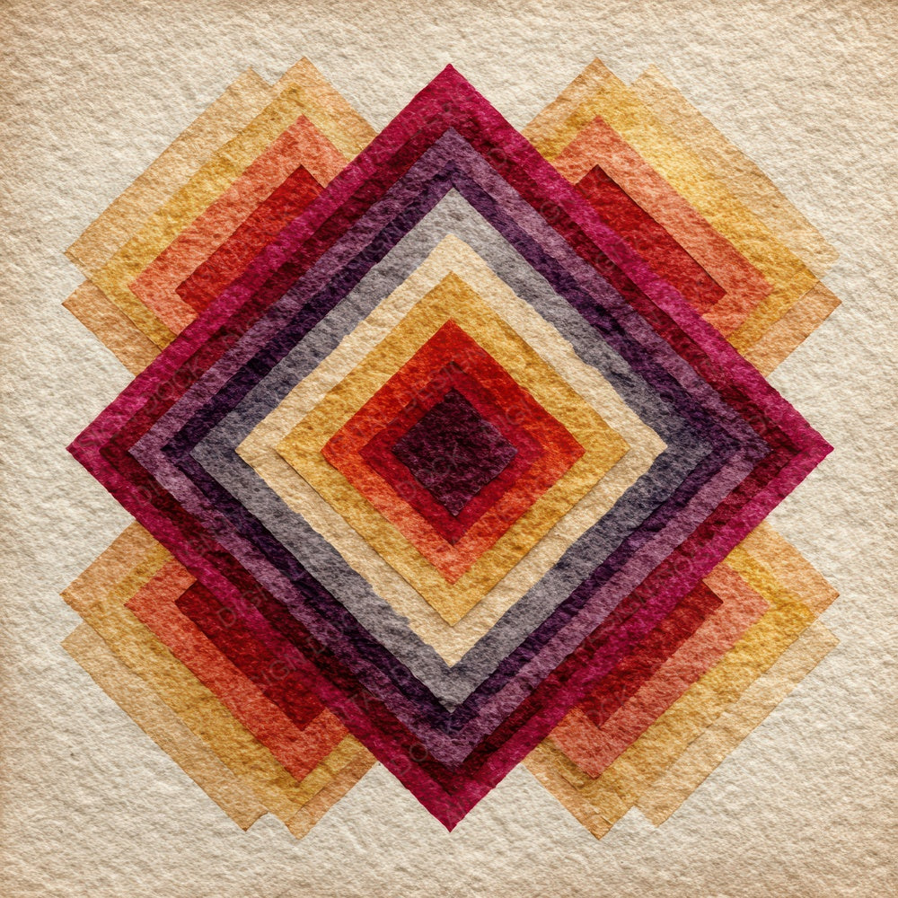Tribal Diamond Burgundy Mustard Digital Paper Pack (DDD004069)