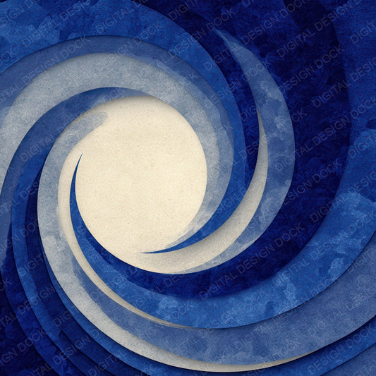 Tribal Spiral Navy White Digital Paper Pack (DDD004076)
