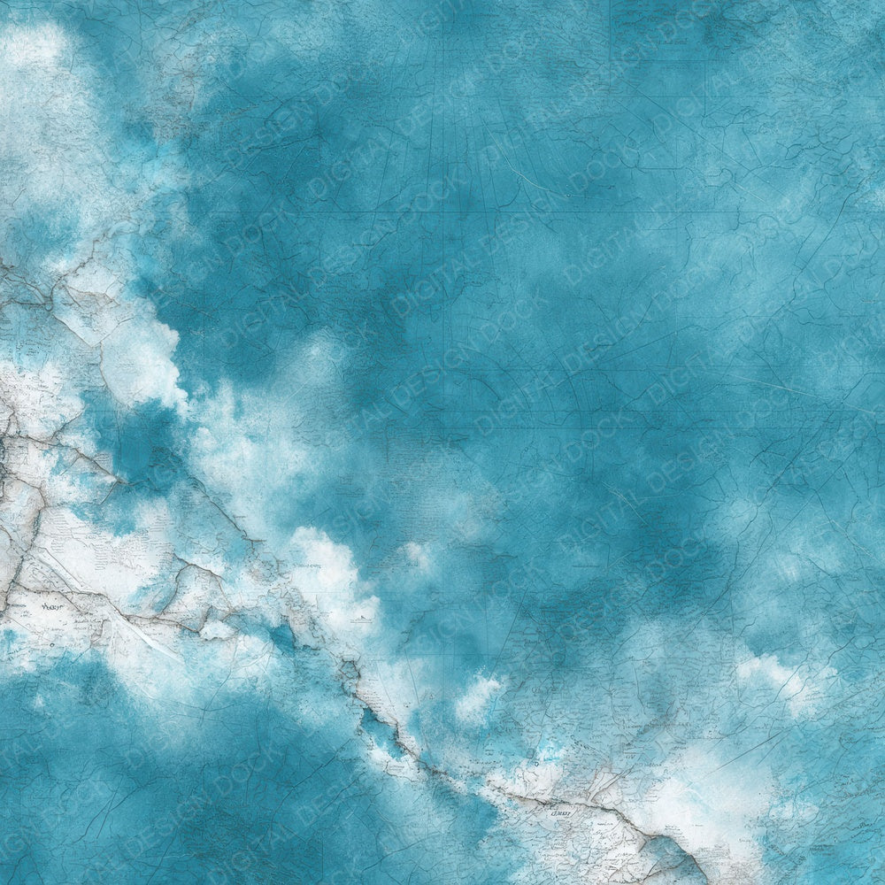 Turquoise Ink Altitude Cloudmap Digital Paper Pack (DDD004102)