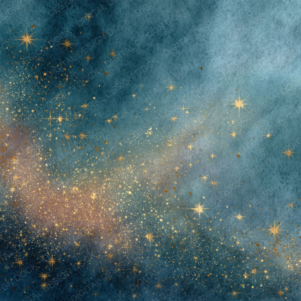 Twilight Star Winter Background Digital Paper Pack (DDD004110)