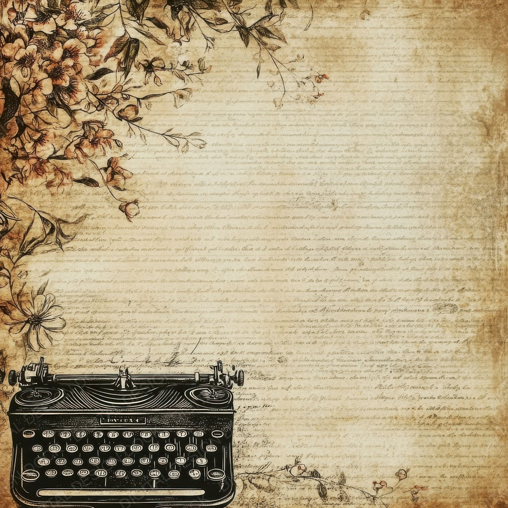 Typewriter Ink Paper Digital Paper Pack (DDD004115)