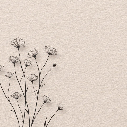 Ultra Minimal Floral Background Digital Paper Pack (DDD007865)