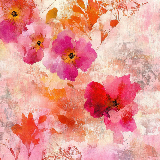 Vibrant Watercolor Bloom Digital Paper Pack (DDD004161)