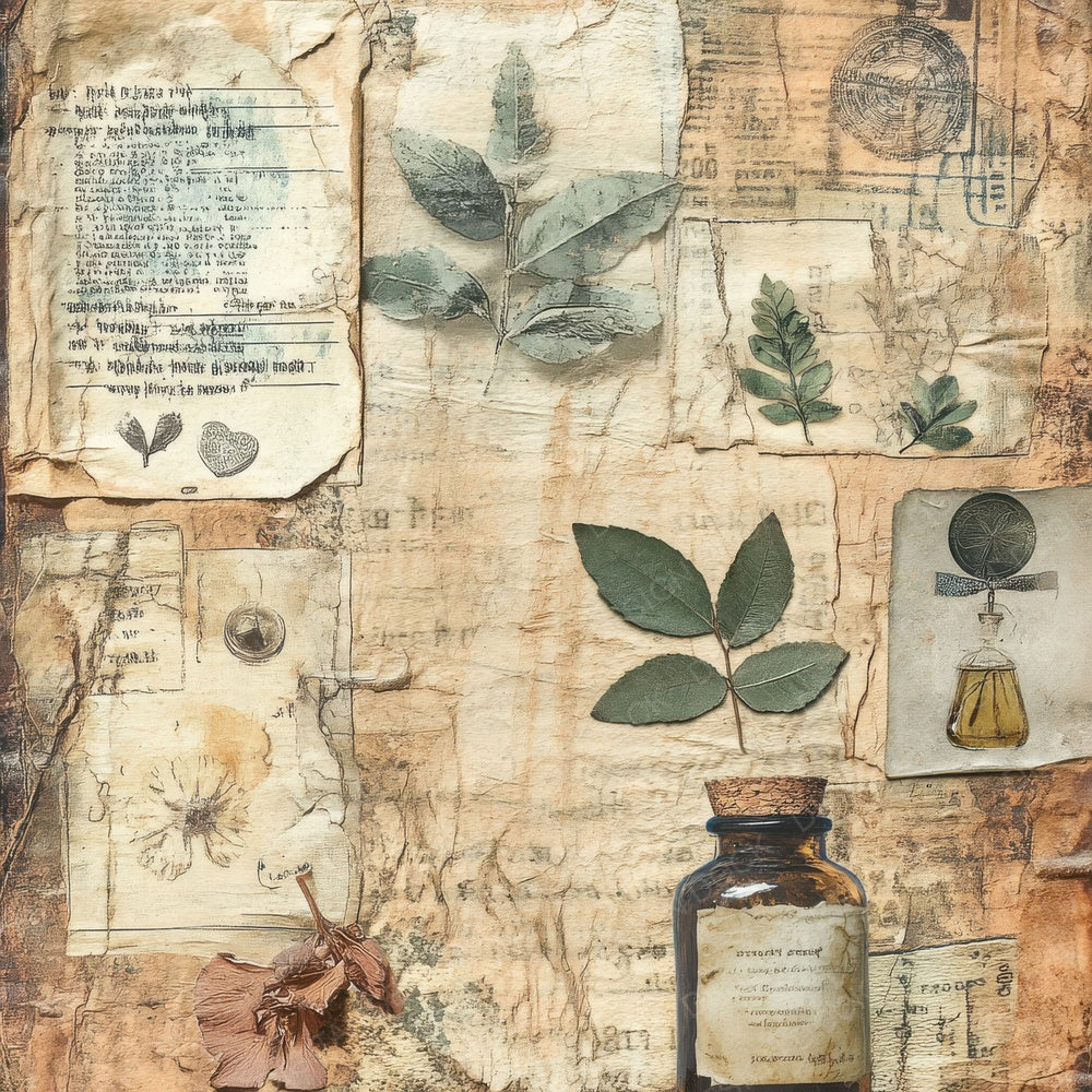 Victorian Decoupage Apothecary Label Digital Paper Pack (DDD004164)