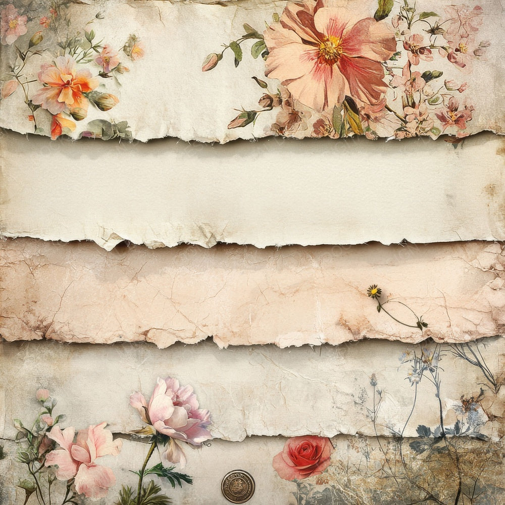 Victorian Decoupage Wallpaper Postcard Digital Paper Pack (DDD004211)