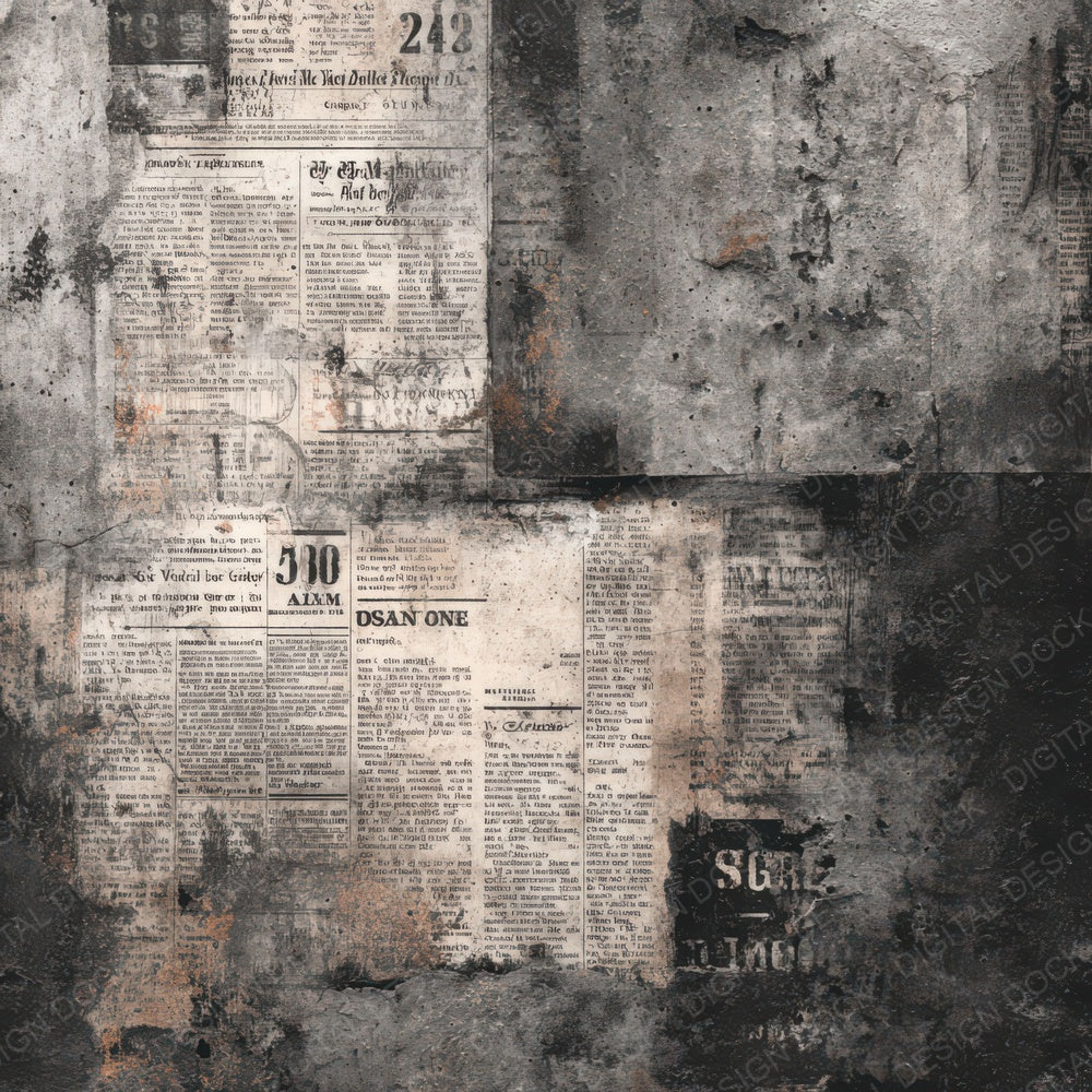 Victorian Newsprint Layers Digital Paper Pack (DDD007986)