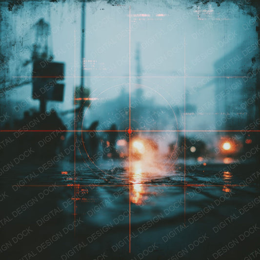 Viewfinder Grid Haze Timestamp Burn Digital Paper Pack (DDD004219)