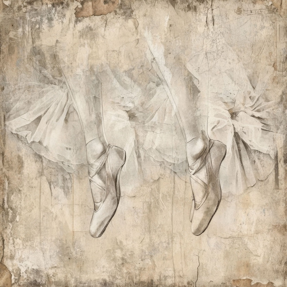Vintage Ballet Background Digital Paper Pack (DDD004223)