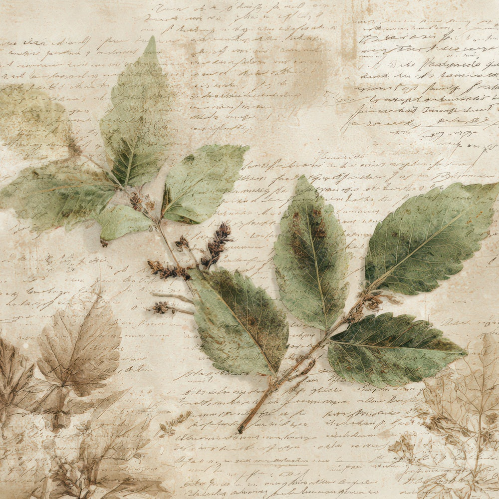 Vintage Botanical Herbarium Paper Digital Paper Pack (DDD008838)