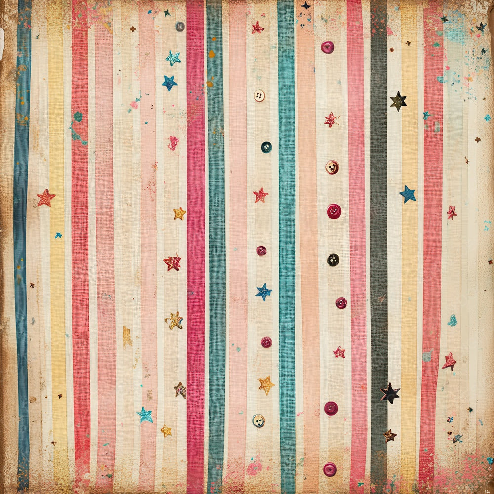Vintage Circus Cotton Background Digital Paper Pack (DDD004227)