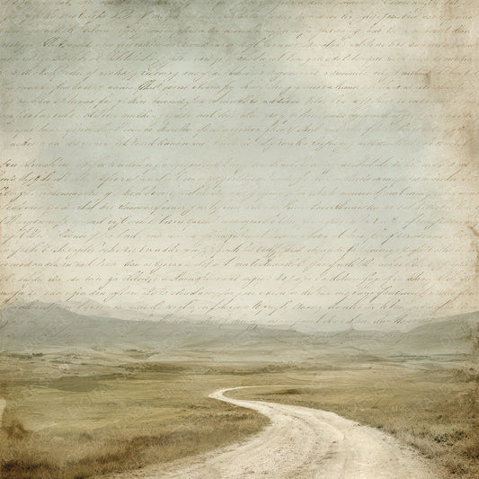 Vintage Countryside Road Scene Digital Paper Pack (DDD012189)