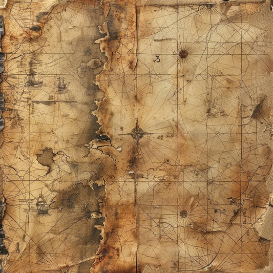 Vintage Digital Paper Antique Map Digital Paper Pack (DDD004235)